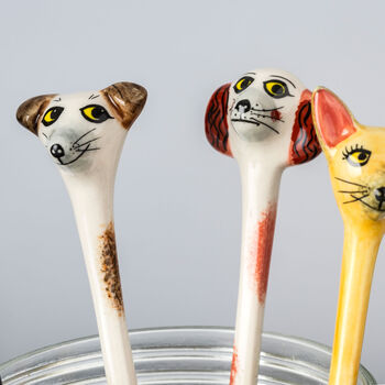 Handmade Ceramic Dog Spoons, 6 of 10