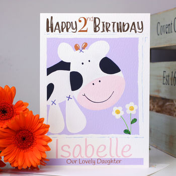 Personalised Farm Cow Relation Birthday Card, 6 of 8