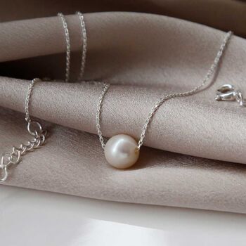 Sterling Silver Fresh Water Pearl Necklace, 5 of 9