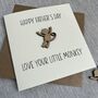 Cheeky Monkey Happy Father's Day Card, thumbnail 3 of 4