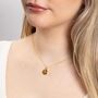 Personalised Gold Plated Sterling Silver November Birthstone Citrine Pendant Necklace, thumbnail 4 of 9