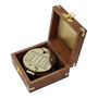 Personalised Brass Brunton Compass With Wooden Box, thumbnail 2 of 11