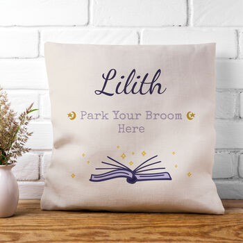 Personalised Magical Spell Book Cushion Cover, 2 of 3
