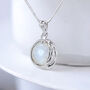 Molten Sterling Silver Moonstone Necklace, thumbnail 1 of 12