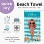 Personalised Mermaid Girl Beach Towel With Name, thumbnail 12 of 12