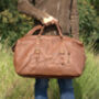 Vintage Look Genuine Leather Holdall With Zip Detail, thumbnail 12 of 12