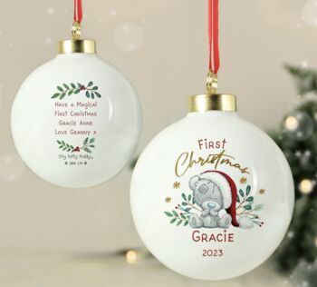 First Christmas Tiny Tatty Teddy Bauble, 2 of 4