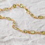 Green Peridot Gold Plated Silver Layering Necklace, thumbnail 5 of 12