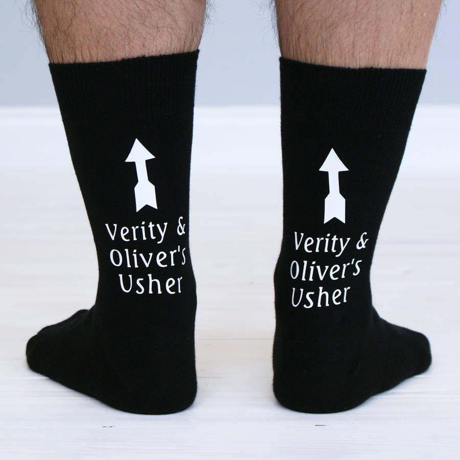 Personalised Wedding Ankle Print Men's Socks, 1 of 4