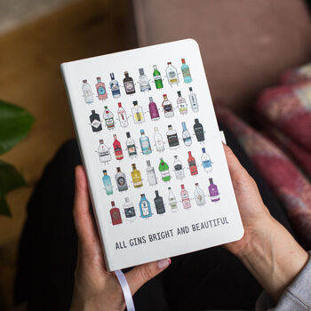 'All Gins Bright And Beautiful' Hardback Gin Notebook, 4 of 9