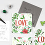 Pack Of Four Botanical Foliage Christmas Cards, thumbnail 4 of 9