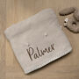 Personalised Knitted Baby Blanket In Natural Bobble, thumbnail 6 of 7