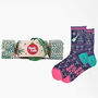 Champagne Celebrations Bamboo Socks Women's Christmas Cracker Hanging Tree Decoration, thumbnail 1 of 5