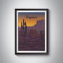 Saguaro National Park USA Travel Poster Art Print, thumbnail 1 of 8