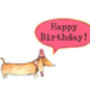 Happy Birthday Sausage Dog Greeting Card, thumbnail 3 of 4
