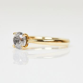 18ct Gold Salt And Pepper Diamond Engagement Ring, 3 of 4