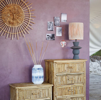 Madam Stoltz Iron Table Lamp With Natural Raffia Shade, 2 of 5