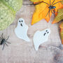 Handmade Glass Halloween Ghost Brooch, thumbnail 3 of 7