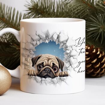 Personalised Christmas Pug Break Through, 8 of 10