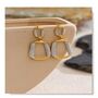 Monaco D’or Gold Ivory Enamel Vintage Gala Drop Gift Earrings, thumbnail 1 of 4