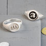 Gothic Initial Silver Signet Ring, thumbnail 4 of 11
