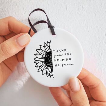Thank You For Helping Me Grow Ceramic Keepsake, 2 of 2