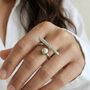 Ball Bar Ring Silver Non Tarnish Waterproof, thumbnail 1 of 8