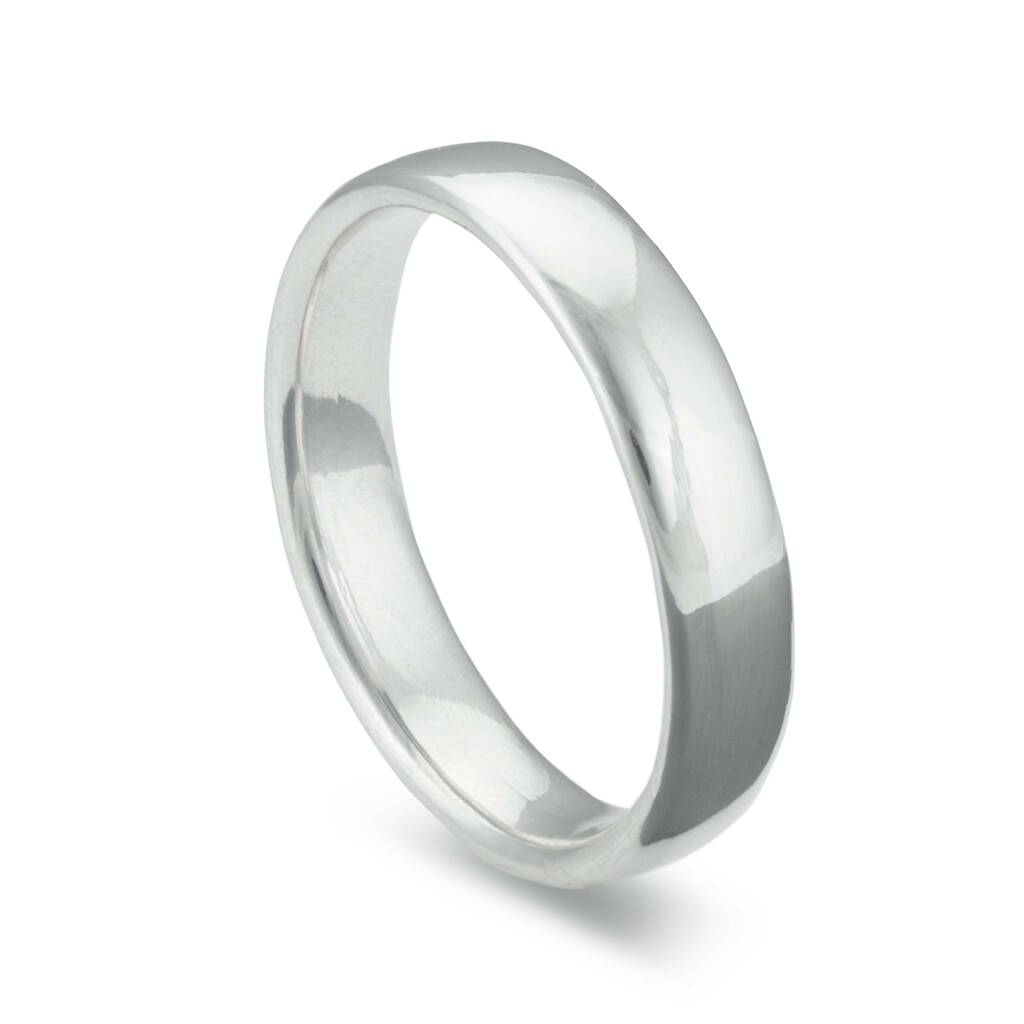 Silver Slight Court Wedding Ring Medium Weight By Maap Studio ...