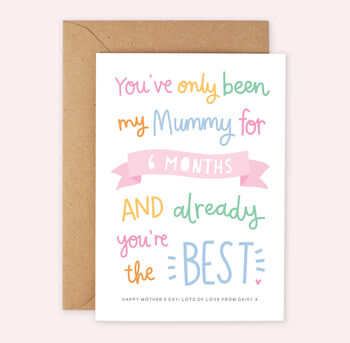 Personalised 'Best Mum' First Mother's Day Card, 2 of 4