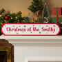 Personalised Red And White Snowflake Christmas Sign Decoration, thumbnail 1 of 7