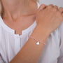 Pink Rose Quartz Silver Heart Women’s Charity Bracelet, thumbnail 1 of 6