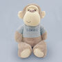 Personalised Morris Monkey Soft Toy With Snuggle Wrap, thumbnail 6 of 10
