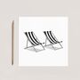 Deck Chairs Seaside Greeting Card, thumbnail 2 of 6