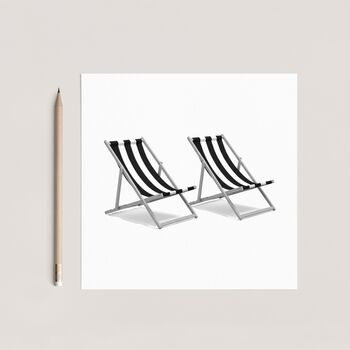 Deck Chairs Seaside Greeting Card, 2 of 6