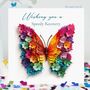 Butterfly Speedy Recovery Flowery Wings Card , Not 3D, thumbnail 1 of 12