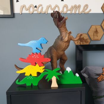 Handmade Dinosaur Discovery Wooden Toy Set, 3 of 4