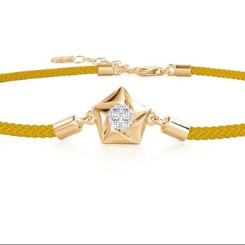 Yellow Gold, Diamond And Cord ‘540’ Bracelet, 3 of 11