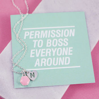 Pastel Enamel Maid Of Honour Gift Necklace, 6 of 12