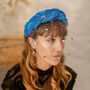 Chunky Velvet Braided Headband With Bug 'Anice', thumbnail 6 of 10