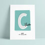 Retro Letter Personalised Typography Name Print, thumbnail 6 of 10