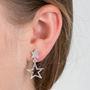 Stars Drop Sterling Silver Earrings, thumbnail 1 of 3