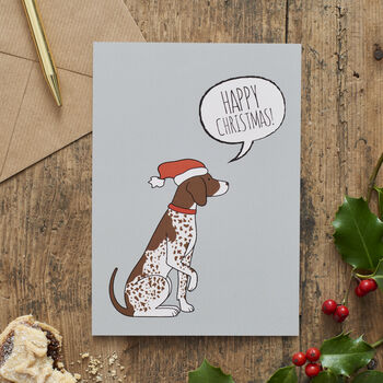 Christmas German Shorthaired Dog Pin Badge, 12 of 12