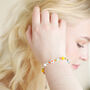 Colourful Flower And Pearl Beaded Bracelet, thumbnail 4 of 4