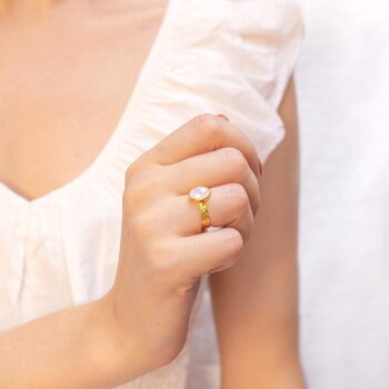 Moonstone Gold Ring, 2 of 9