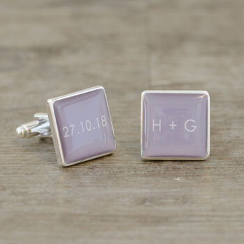 Personalised Initials And Date Wedding Cufflinks, 4 of 4