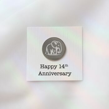 14th Wedding Anniversary Elephant Token – Gift For Husband Or Wife, 9 of 10