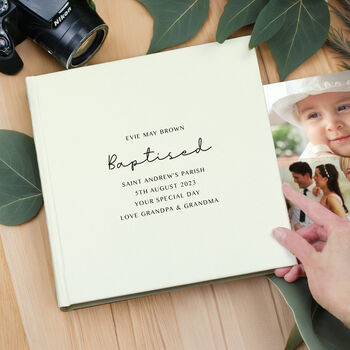 Personalised Free Text Square Photo Album, 3 of 9