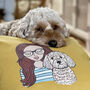 Personalised Dog Mum Dog Lover Cotton Cushion, thumbnail 2 of 12