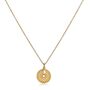 Credo Disk Pendant With Cultured Freshwater Pearl Drop, thumbnail 2 of 3