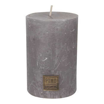 Suede Grey Pillar Candle, 2 of 3